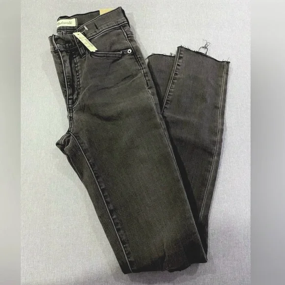 Madewell High Rise Skinny Jeans 24 NWT Washed Black Distressed Magic Pockets - Picture 8 of 8